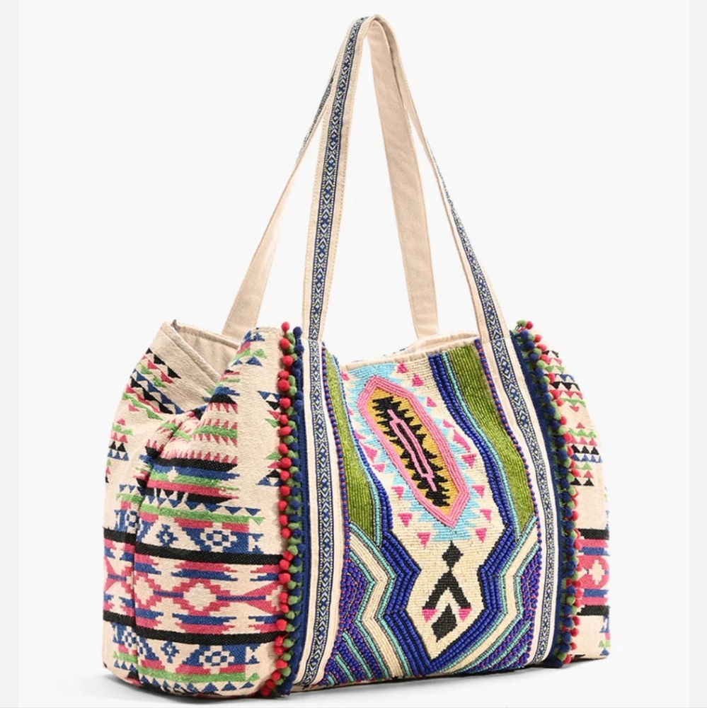 Colorful Patterned Tote Bag